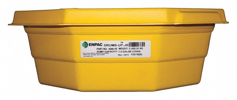 Spill Tray Yellow 7.5 gal HDPE
