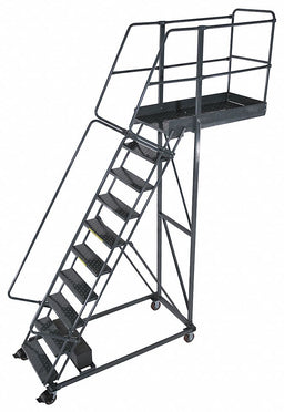 Cantilever Ladder 300lb 142in H 10 Steps