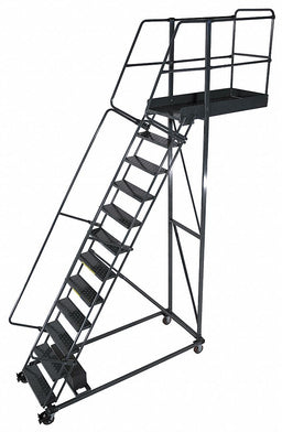 Cantilever Ladder 300lb 172in H 13 Steps