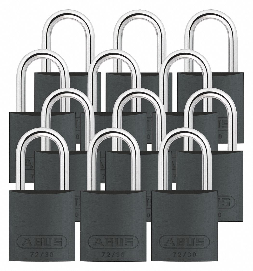 Lockout Padlock KA Black 2-17/32 H PK12