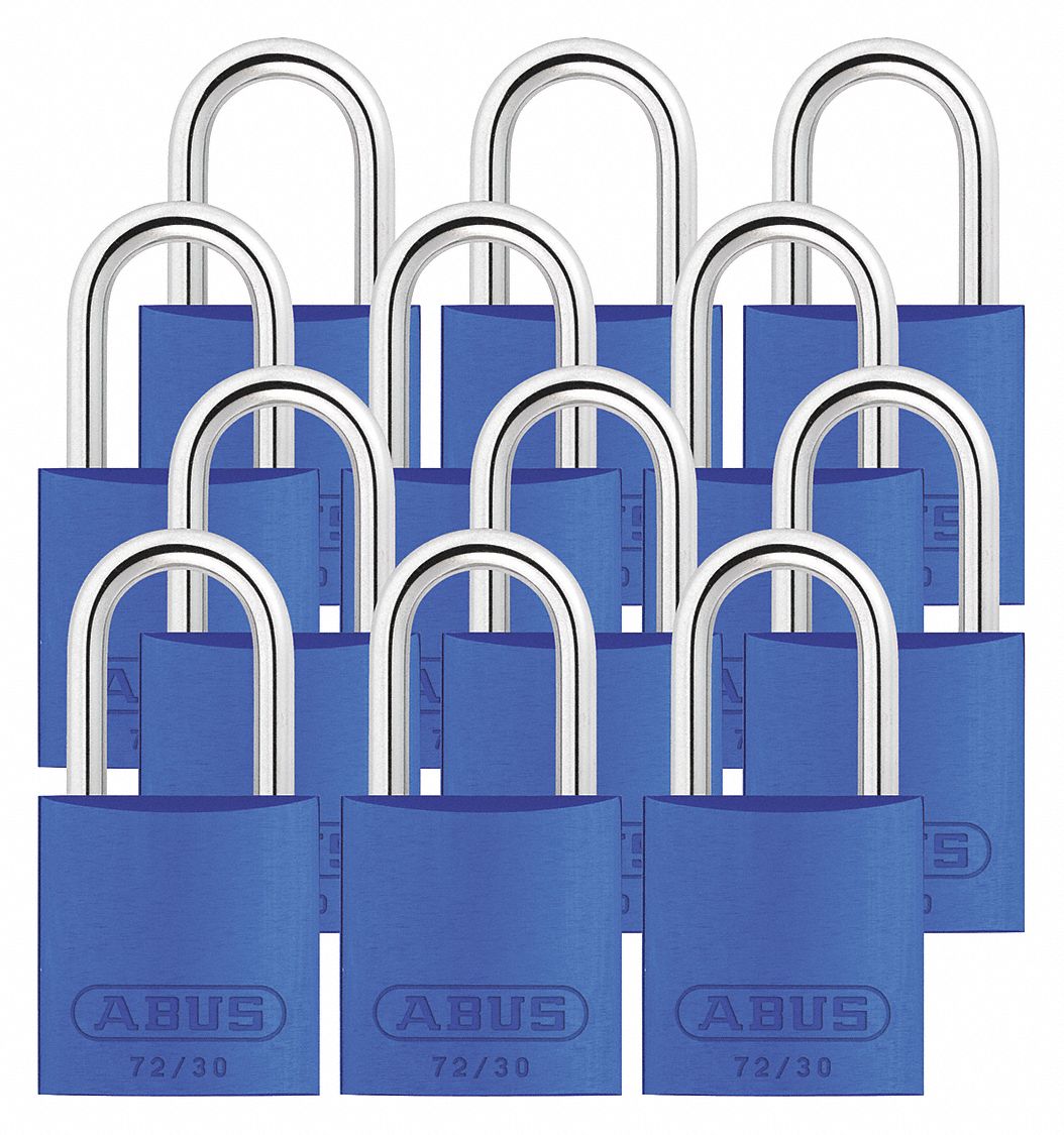 Lockout Padlock KA Blue 2-17/32 H PK12
