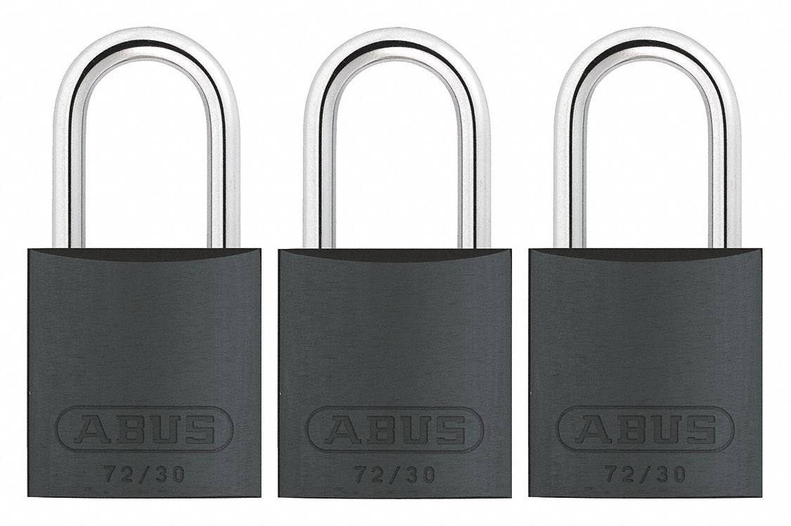Lockout Padlock KA Black 2-17/32 H PK3