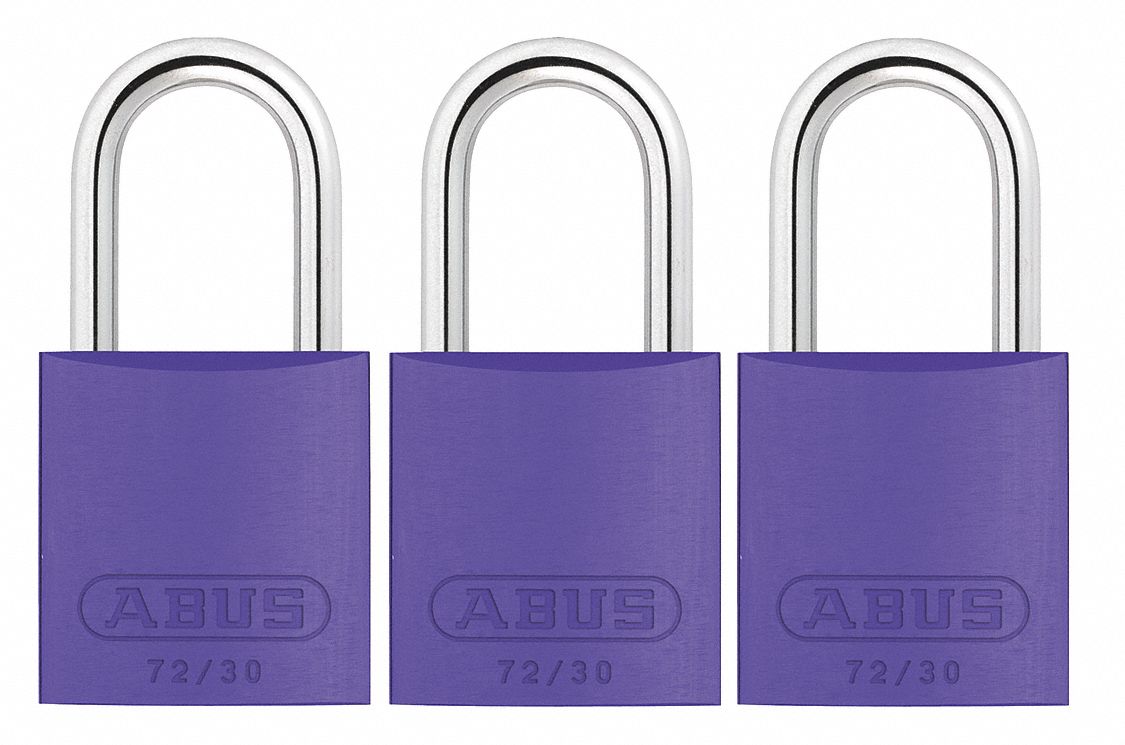 Lockout Padlock KA Purple 2-17/32 H PK3