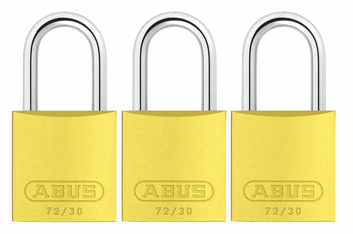 Lockout Padlock KA Yellow 2-17/32 H PK3