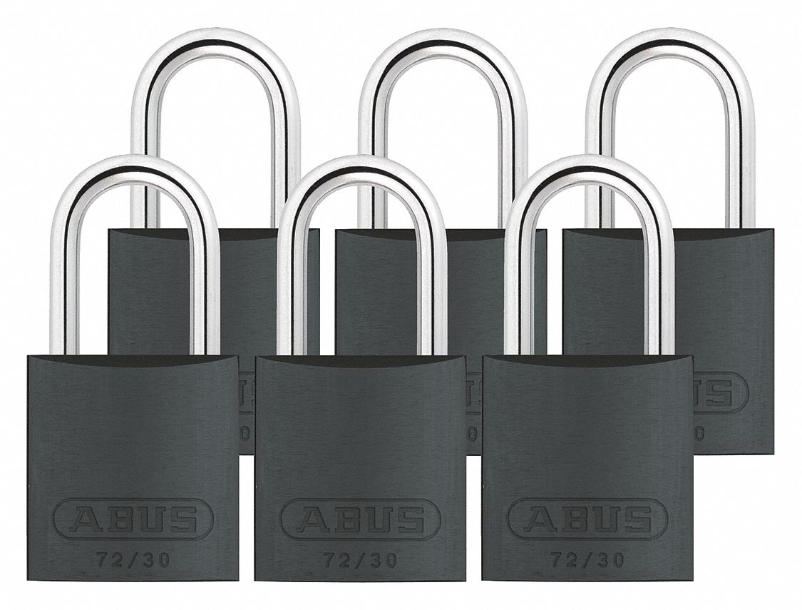 Lockout Padlock KA Black 2-17/32 H PK6