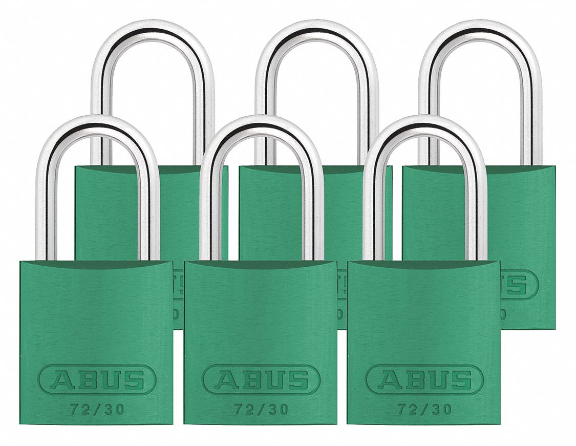 Lockout Padlock KA Green 2-17/32 H PK6