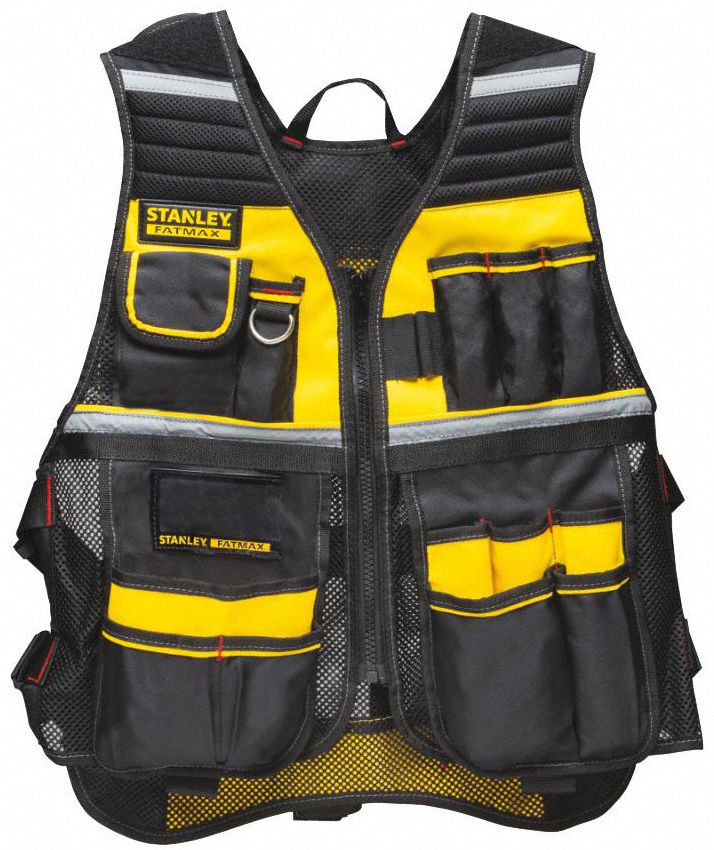 Tool Vest Black/Yellow/Gray Mesh