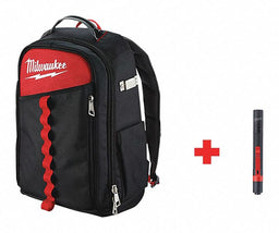Backpack Black Red Poly 4OutsdPckt 1PK
