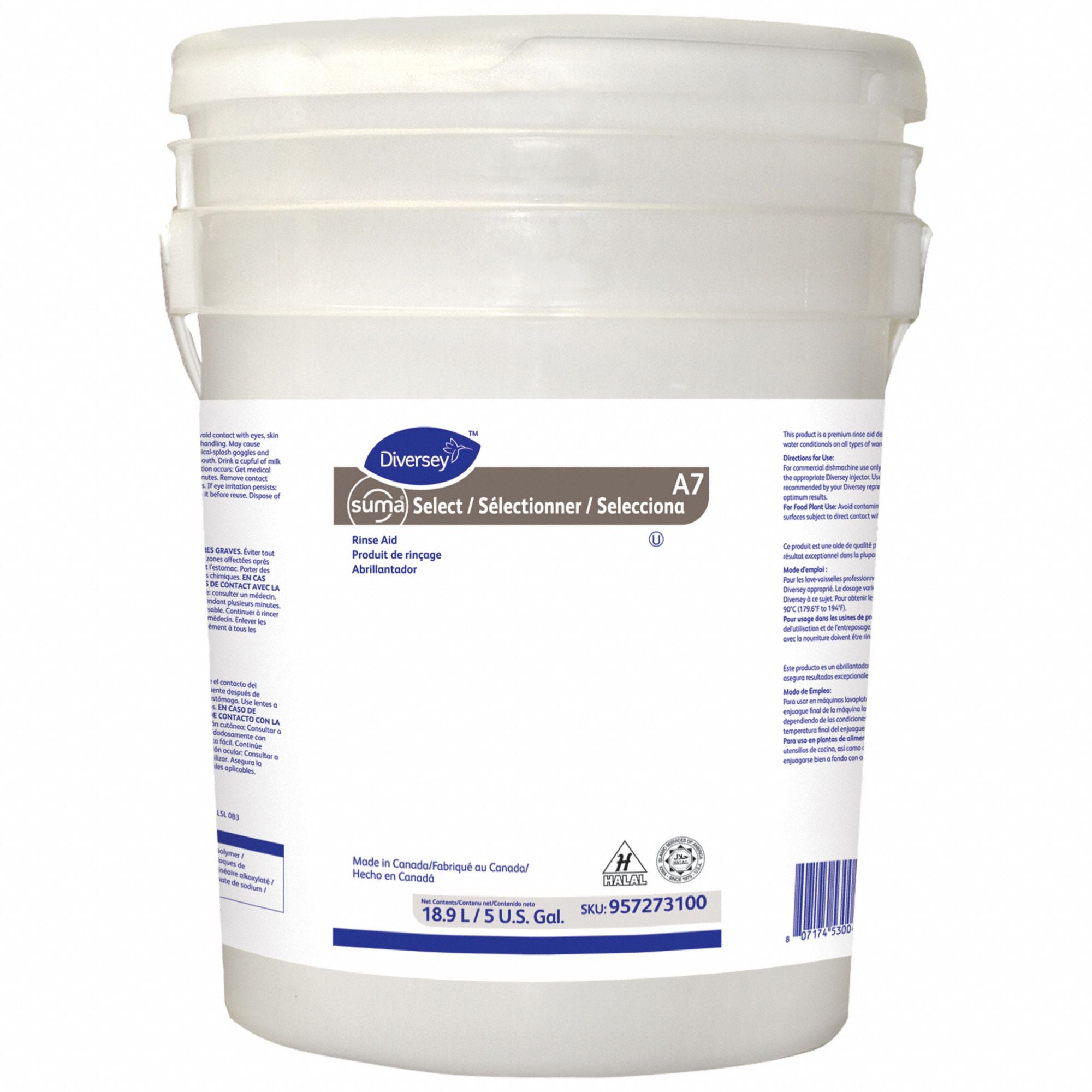 Dishwasher Rinse Additive Bkt 5 gal Liq