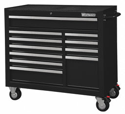 Rolling Tool Cabinet Black Heavy Duty