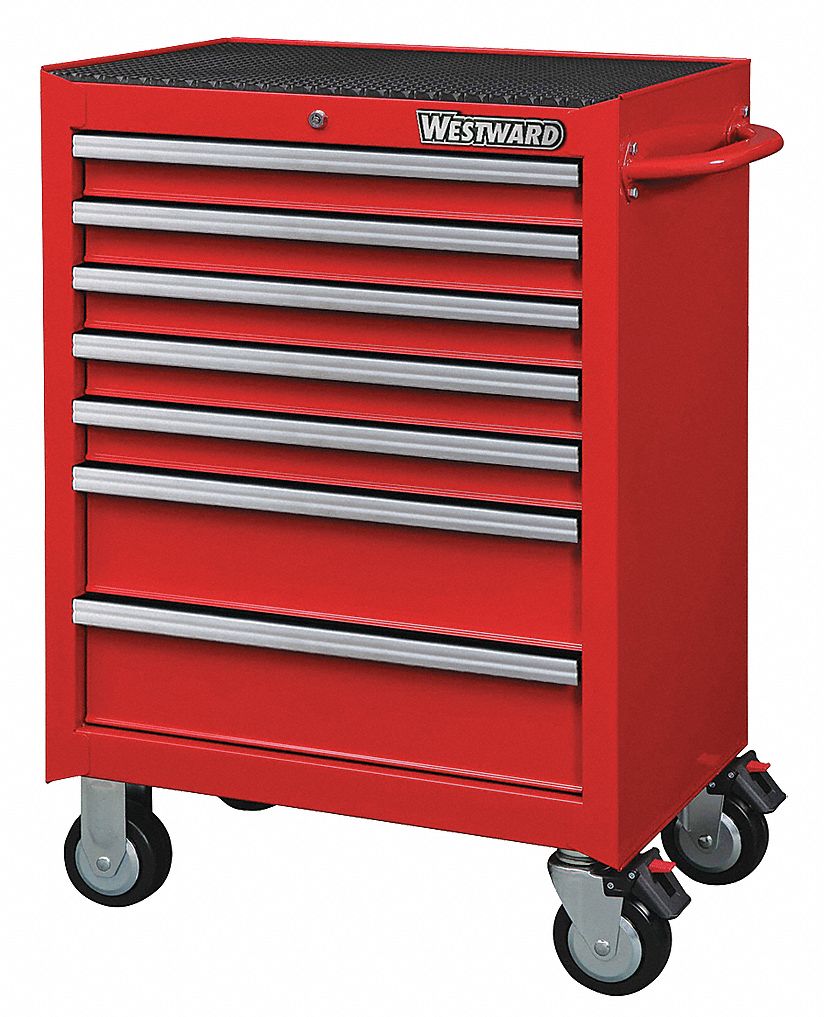 Rolling Tool Cabinet Red Heavy Duty