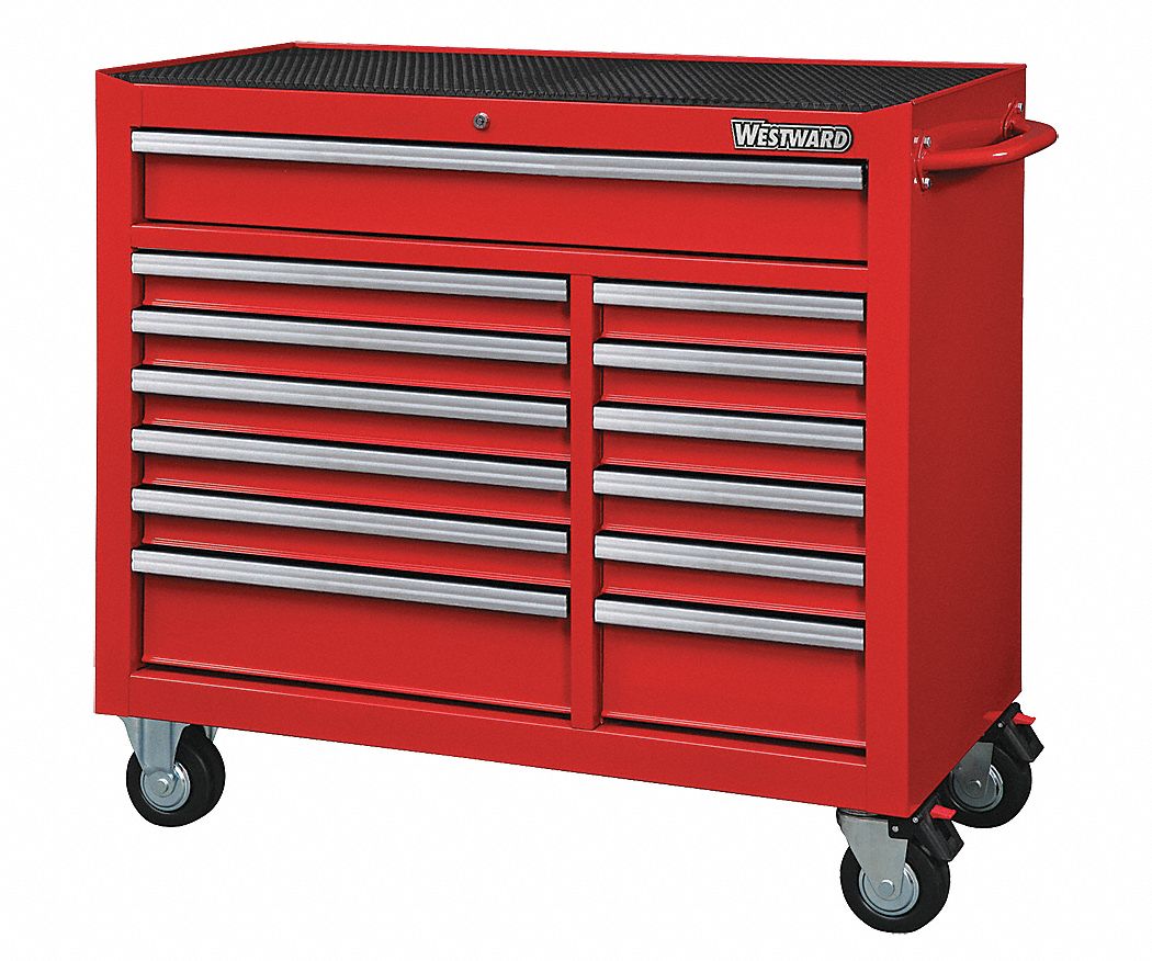Rolling Tool Cabinet Red Heavy Duty