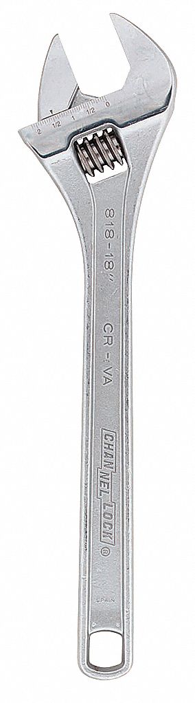 Adj. Wrench Steel Chrome Vanadium 18