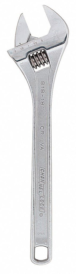 Adj. Wrench Steel Chrome Vanadium 18