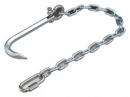 Manhole Cover Hook Steel Silver