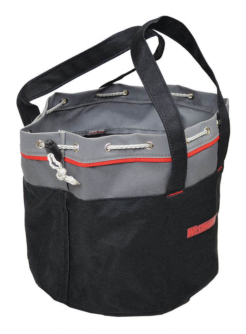Bucket Bag Canvas Straight Wall Blk/Gray