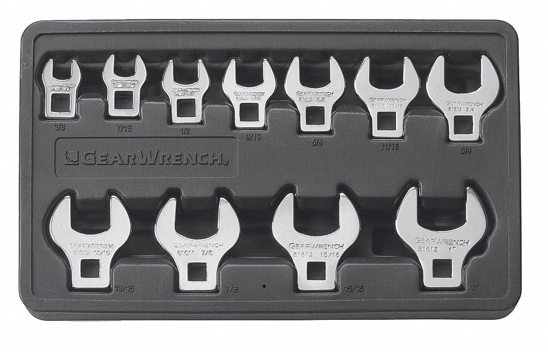 Crowfoot Skt Set Steel DvSz 3/8 SAE