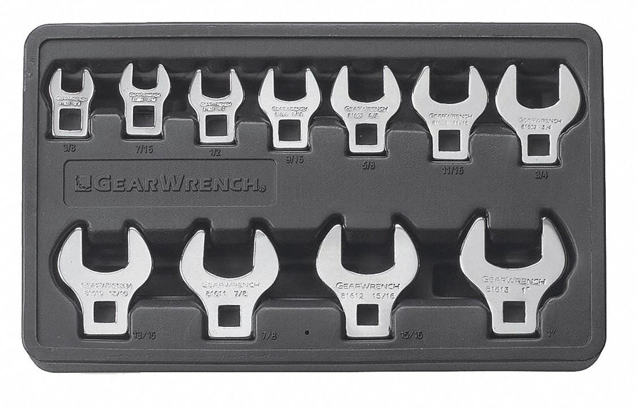 Crowfoot Skt Set Steel DvSz 3/8 SAE