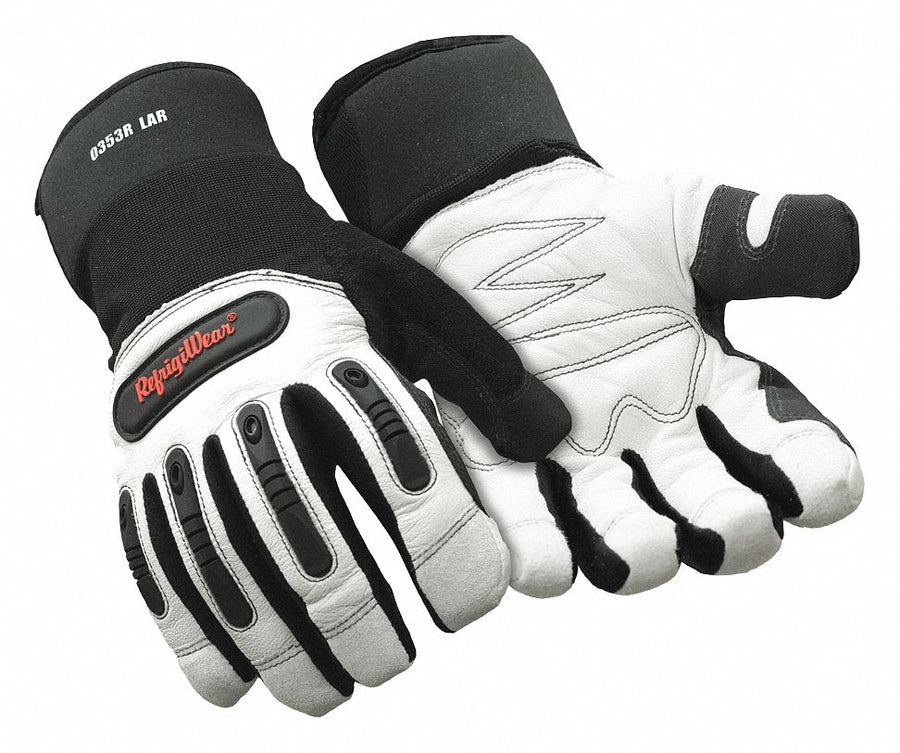 Leather Gloves White L PR
