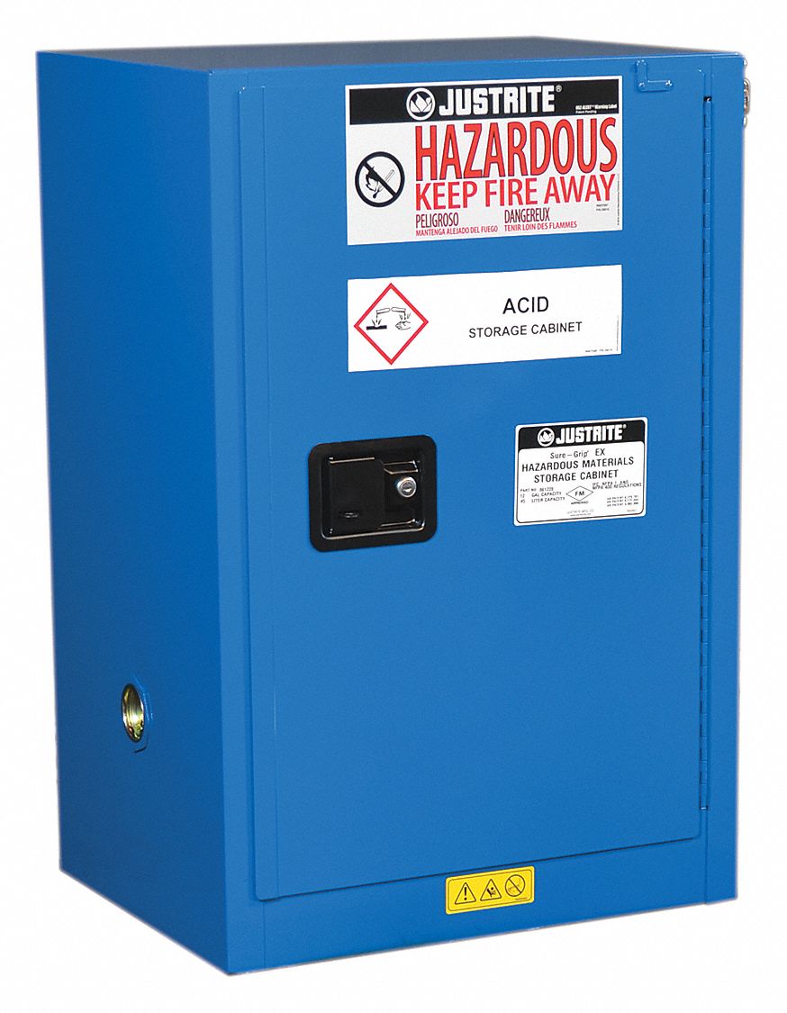 Haz Material Safety Cabinet 12 Gal Blue