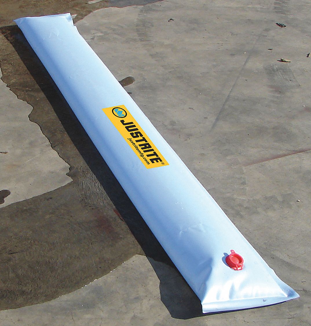 Water-Filled Spill Berm 10 ft PVC Blue