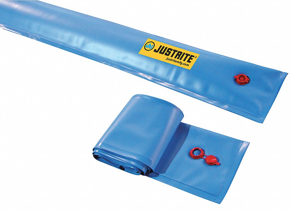 Water-Filled Spill Berm 25 ft PVC Blue
