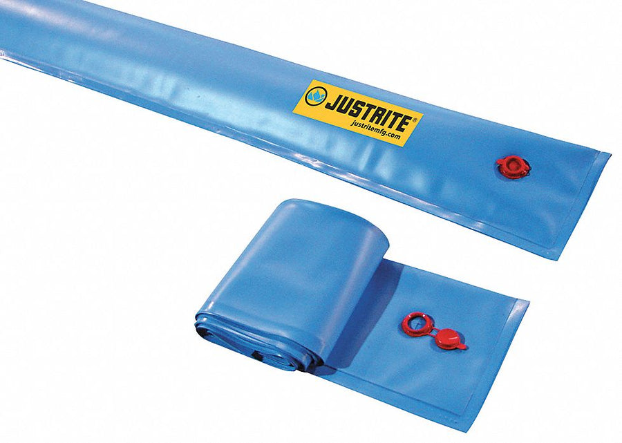 Water-Filled Spill Berm 50 ft PVC Blue