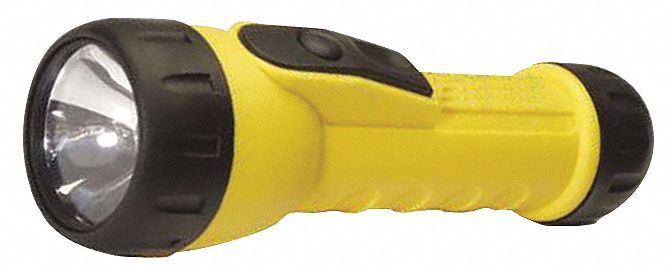 Handheld Flashlight Plastic Yellow 35lm