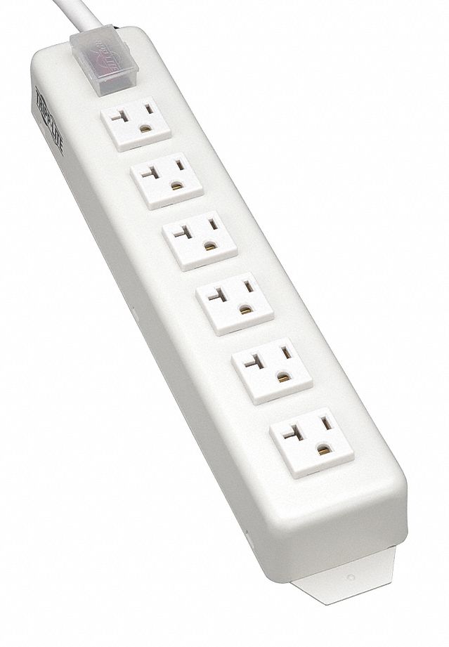 Outlet Strip 6 Outlet 20A 13-3/4 L Wht