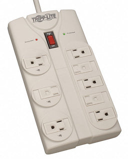 Surge Protector Strip 8 Outlet Gry