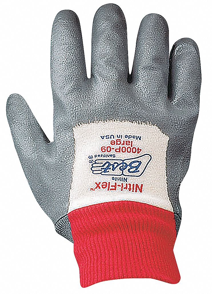 Coated Gloves White/Gray 9 PR