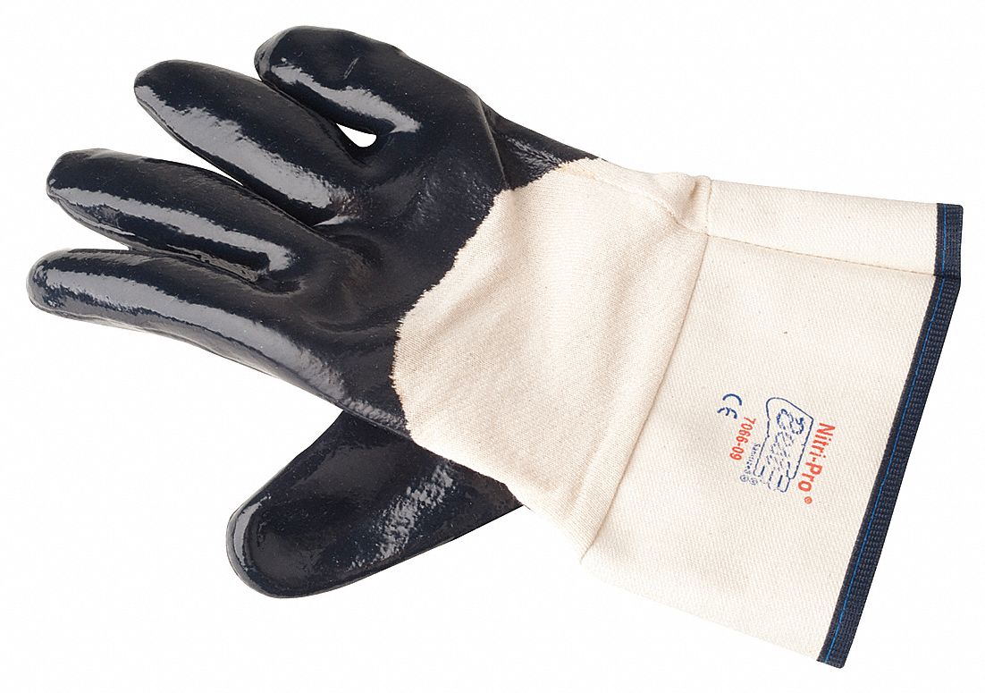 Coated Gloves Navy White 8 PR