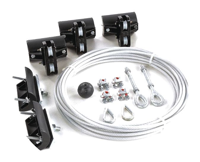 Festoon System Kit 1/4 In Rope L 20 Ft