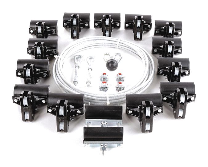 Festoon System Kit 1/4 In Rope L 80 Ft