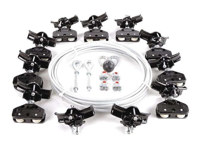 Festoon System Kit 1/4 In Rope L 60 Ft