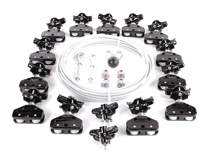 Festoon System Kit 1/4 In Rope L 80 Ft