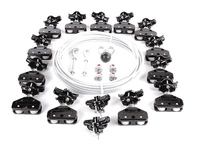 Festoon System Kit 1/4 In Rope L 80 Ft