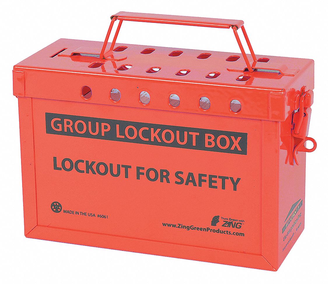 Group Lockout Box Stainless Steel Red