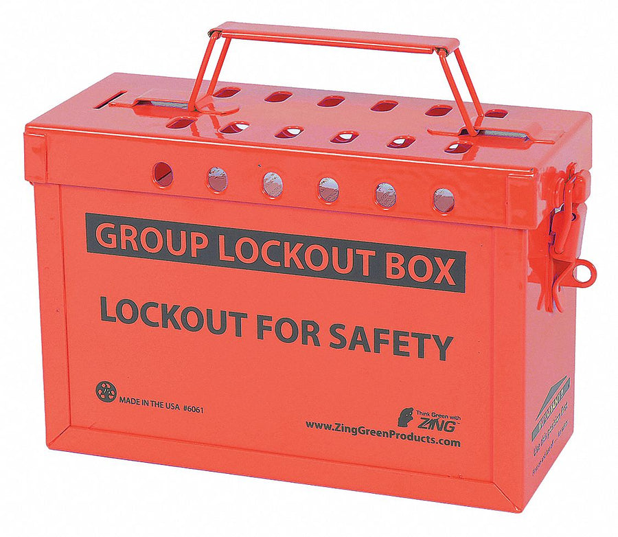 Group Lockout Box Stainless Steel Red