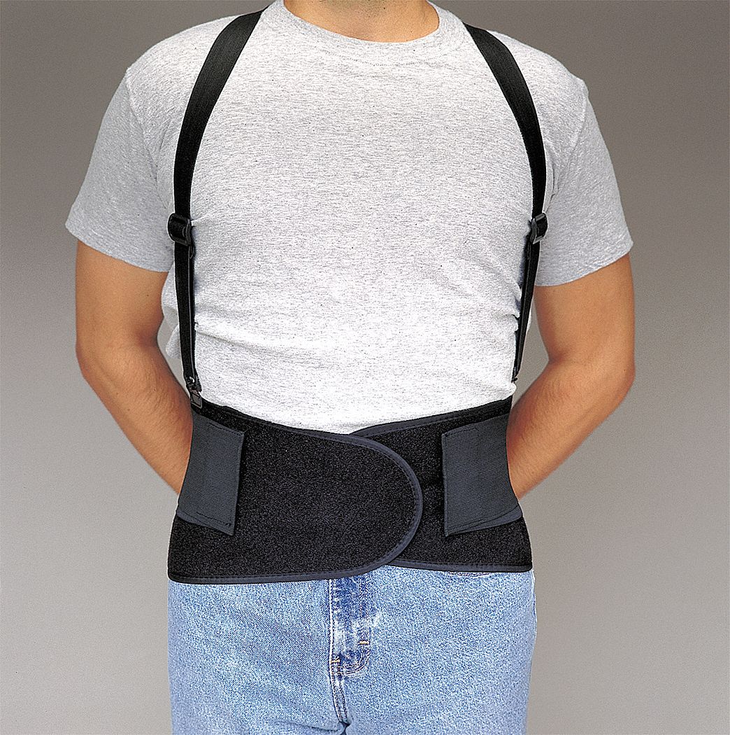 Back Support Black Elastic L