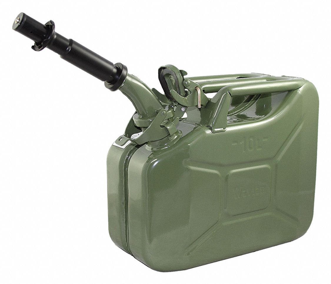 Gas Can 2.6 gal Green Include Spout