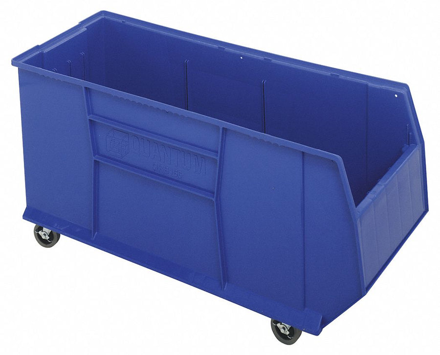 G7021 Mobile Bin Blue Polypropylene 17 1/2 in