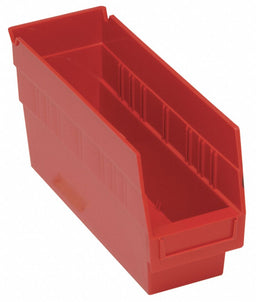 G7026 Shelf Bin Red Polypropylene 8 in