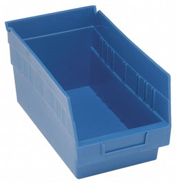 G7027 Shelf Bin Blue Polypropylene 8 in