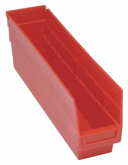 G7028 Shelf Bin Red Polypropylene 8 in
