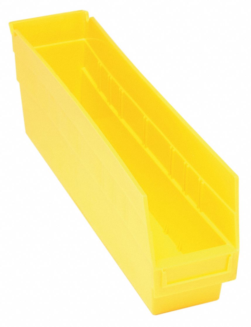G7028 Shelf Bin Yellow Polypropylene 8 in