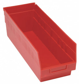 G7029 Shelf Bin Red Polypropylene 8 in