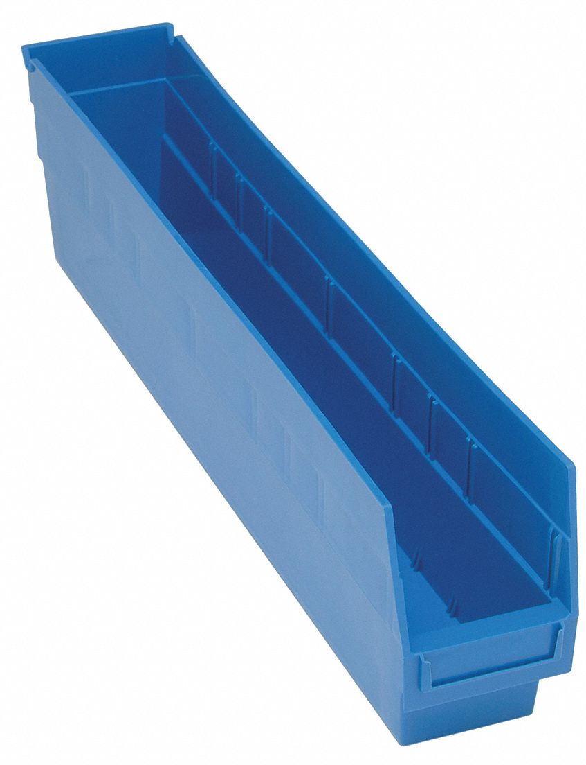 G7030 Shelf Bin Blue Polypropylene 8 in