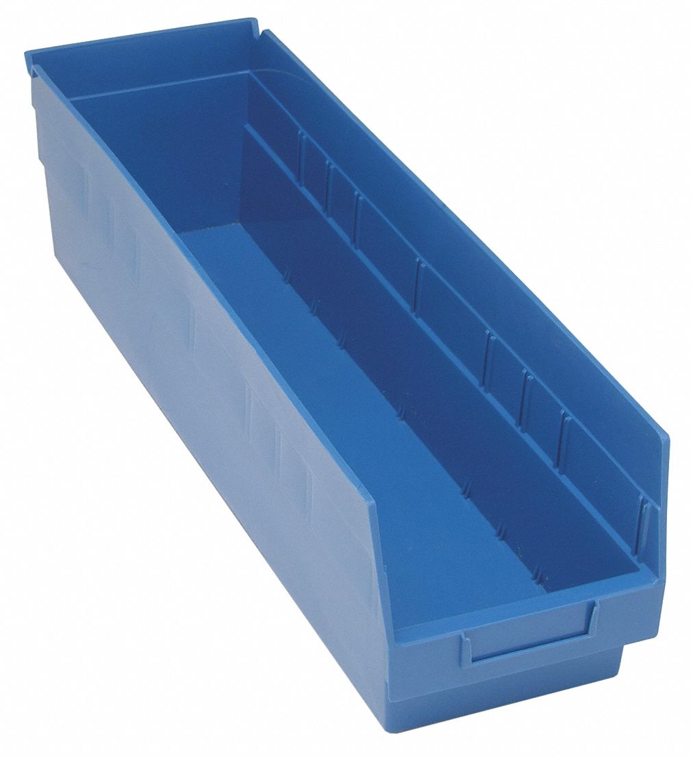 G7031 Shelf Bin Blue Polypropylene 8 in