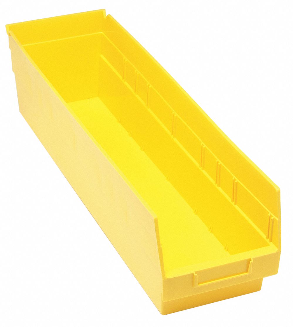 G7031 Shelf Bin Yellow Polypropylene 8 in